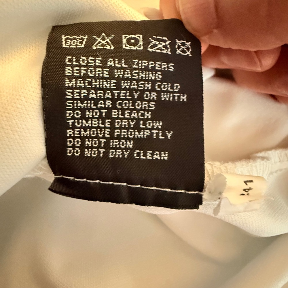 New Balance White Quarter Zip Hooded Windbreaker Jacket Reflective Logo 2XL - Picture 10 of 10